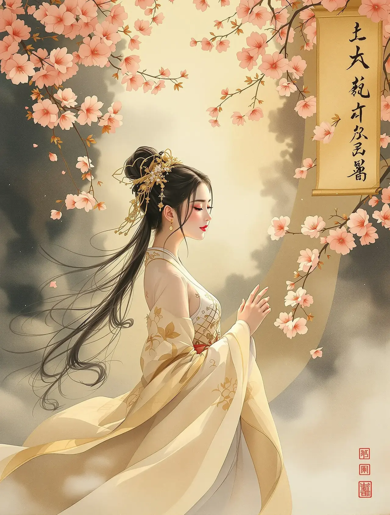 画中仙 - 水墨丹青作品 画中仙 - 古风言情漫画封面